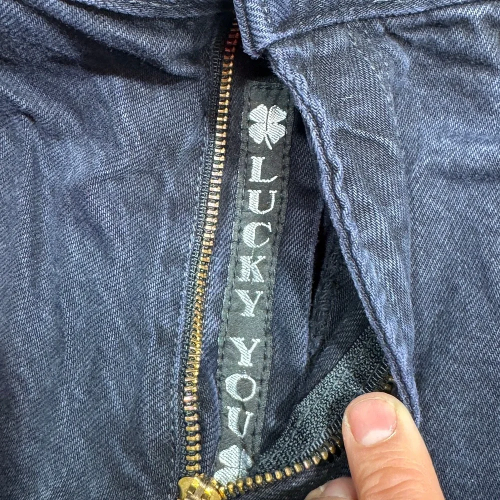 Vtg LUCKY BRAND Jeans Mens 38 (36x31) Baggy Dungarees‎ 90s Made In USA Indigo